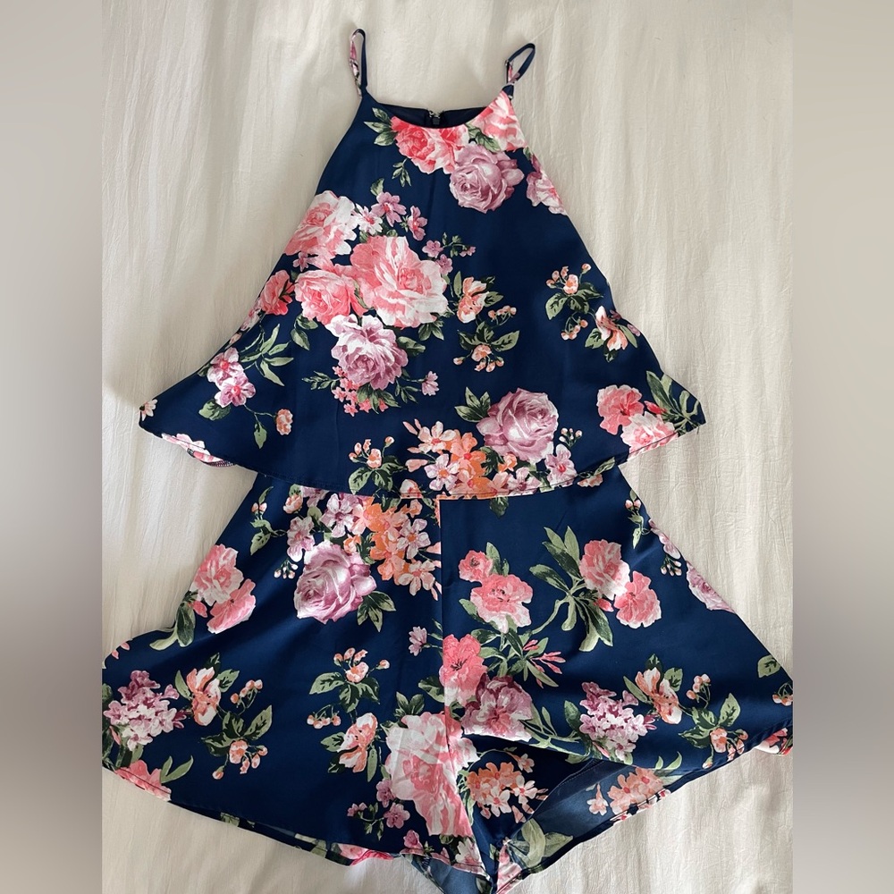 Lulus Floral Halter Romper